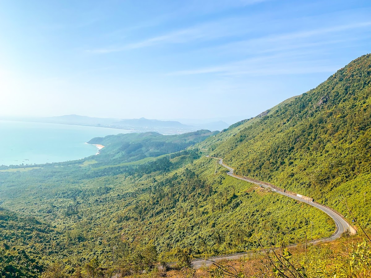 Headland and View of Hai Van Mountains